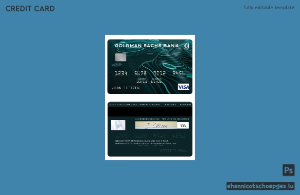 USA Goldman Sachs Bank Visa-Karte – Beispielvorschau